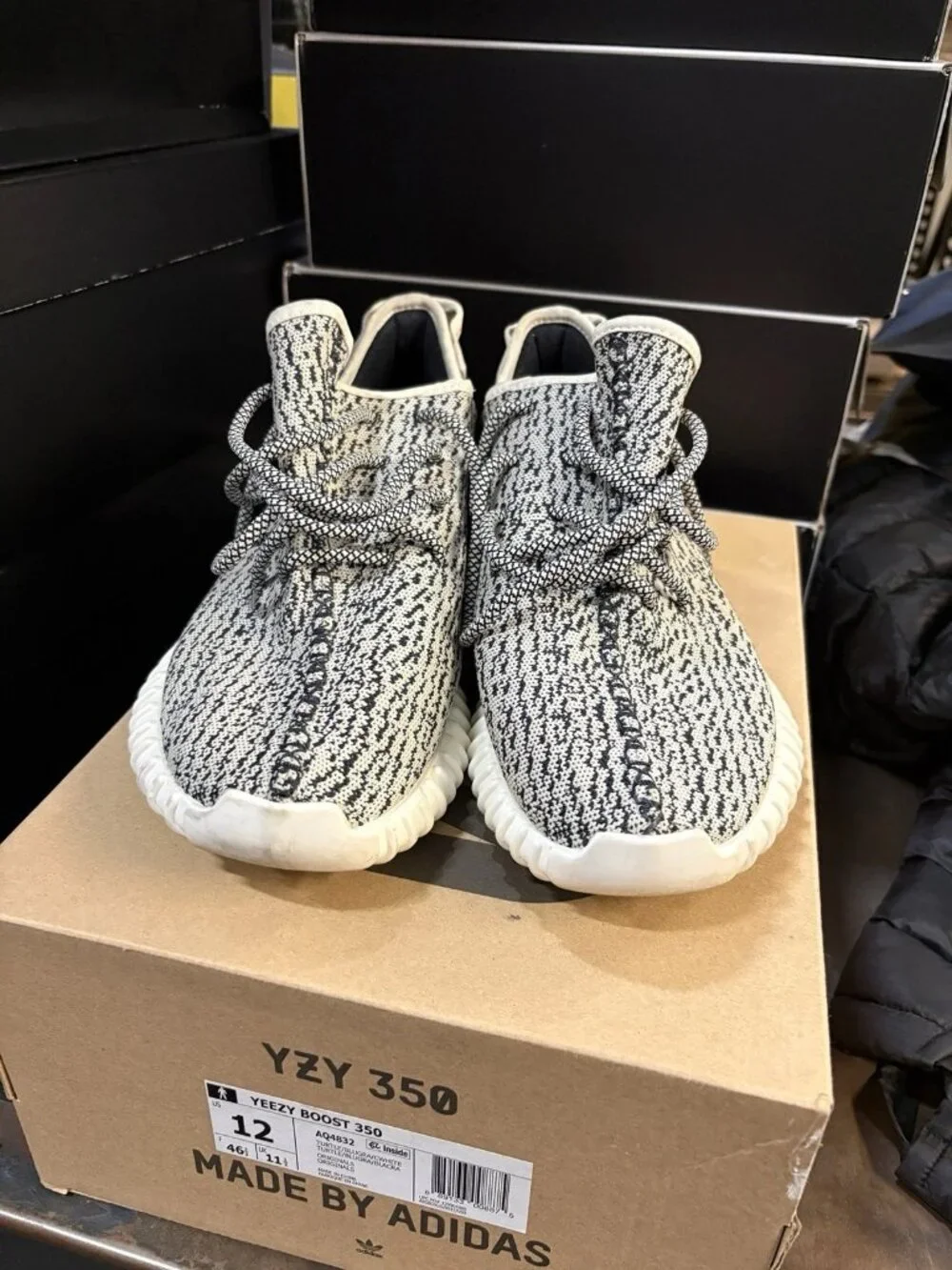 WORN Men’s Yeezy Boost 350 Turtledove (2022) AQ4832 Size 12 WITH BOX